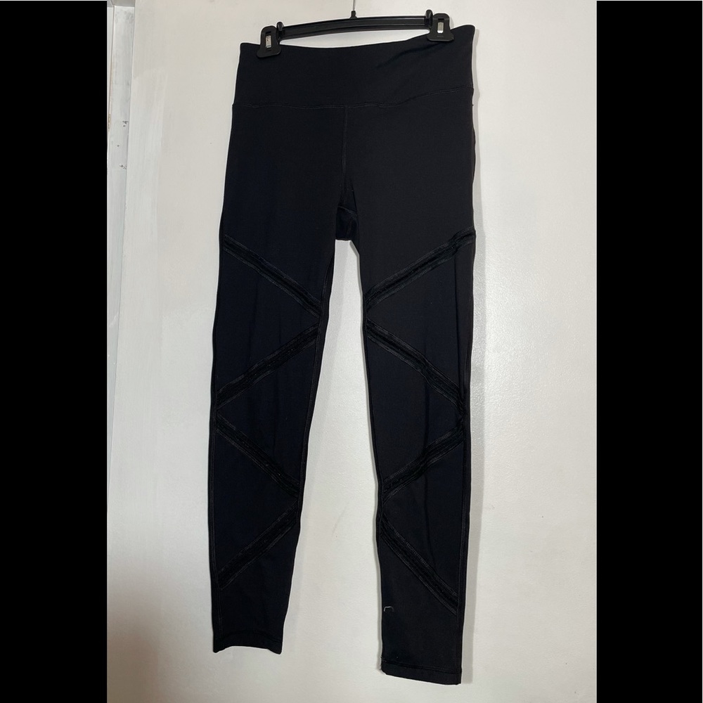 Fashion Nova Black Mesh Leggings Sz L